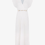 Yara Detail Long Cover Up - Off White - Simply Beach UK