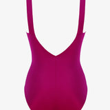 Impact Ruched Front Swimsuit - Berry Glaze - Simply Beach UK