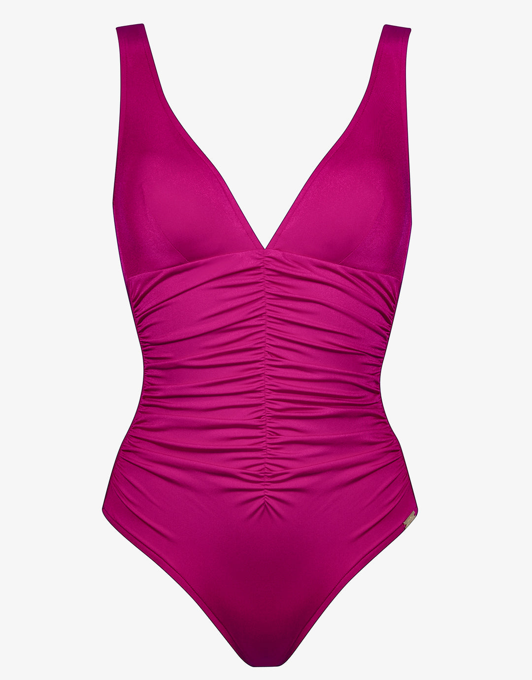 Impact Ruched Front Swimsuit - Berry Glaze - Simply Beach UK