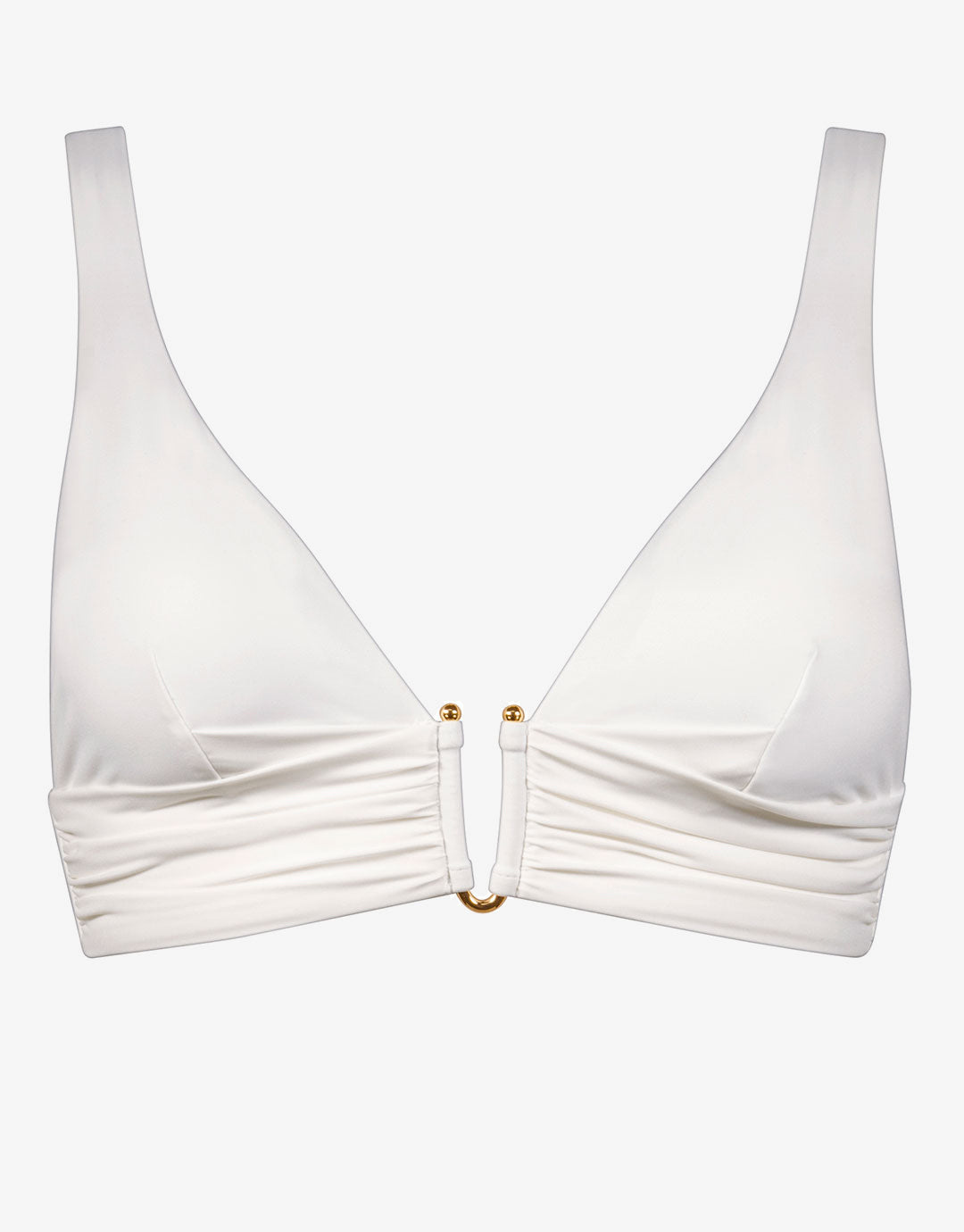 The White Collection Banded Bikini Top - Natural White - Simply Beach UK