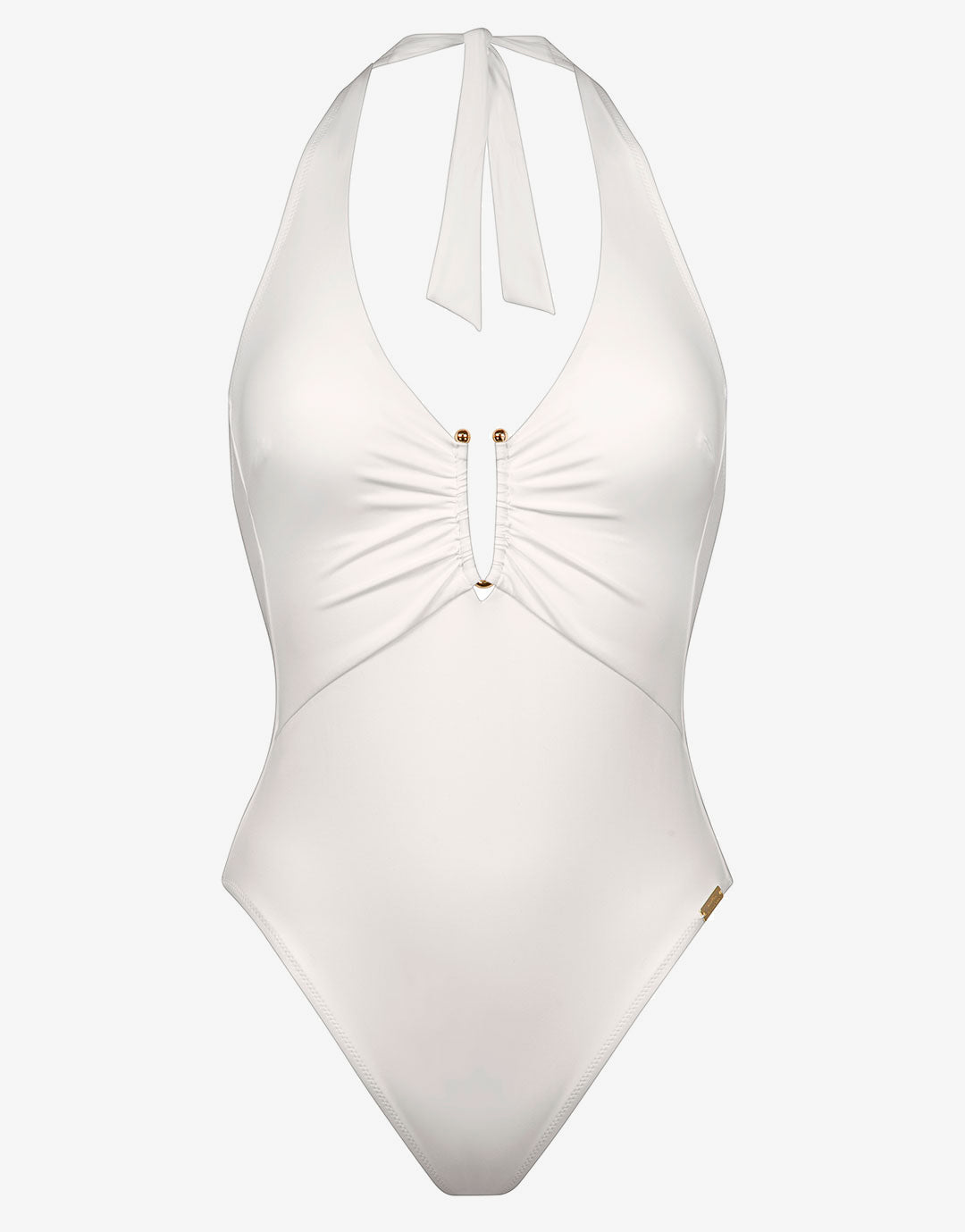 The White Collection Halter Swimsuit - Natural White - Simply Beach UK