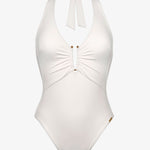 The White Collection Halter Swimsuit - Natural White - Simply Beach UK