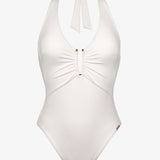 The White Collection Halter Swimsuit - Natural White - Simply Beach UK