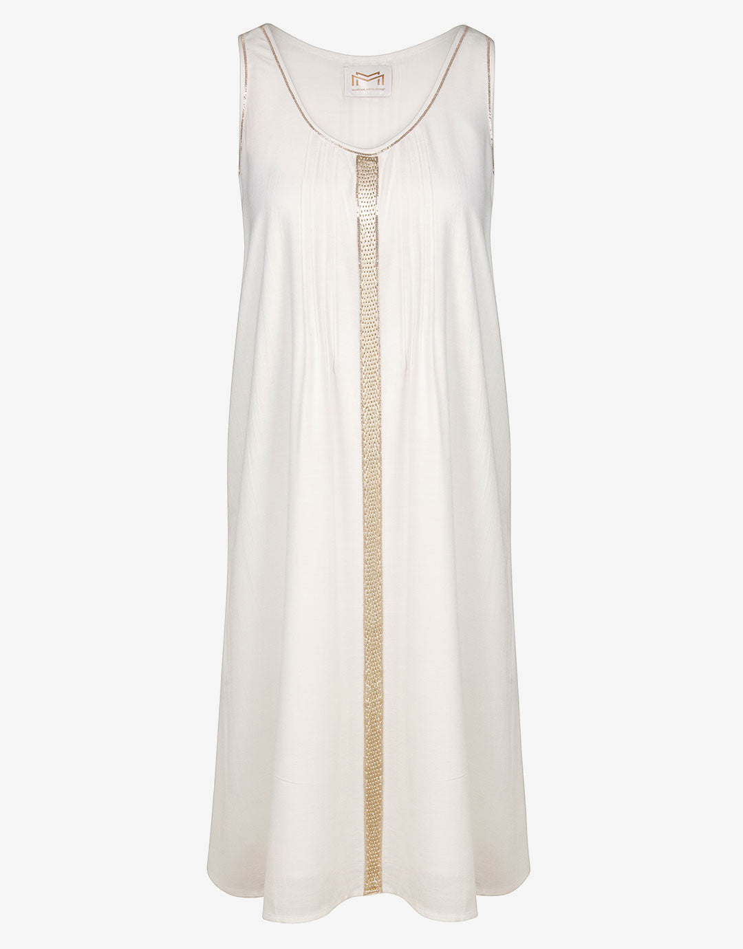 The White Collection Midi Dress - Natural White - Simply Beach UK