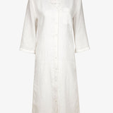 The White Collection Midi Beach Shirt - Natural White - Simply Beach UK