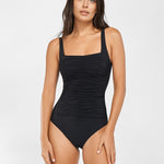 Elements Square Neck Swimsuit - Black - Simply Beach UK