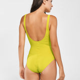 Elements Square Neck Swimsuit - Kiwi Green - Simply Beach UK