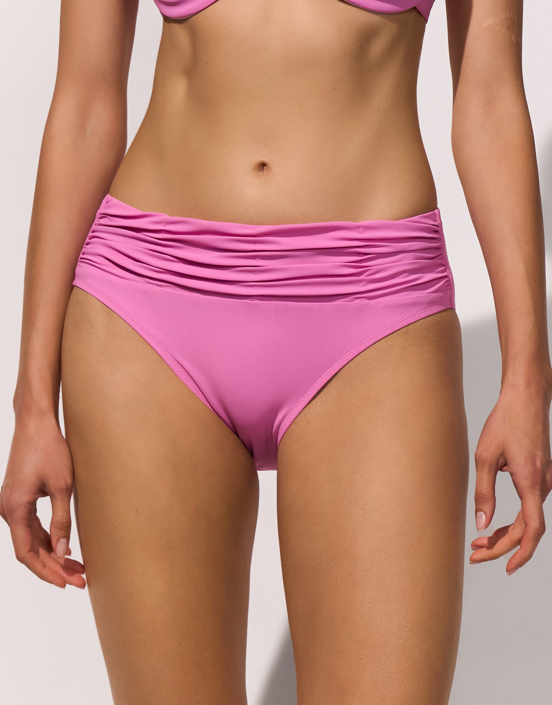 Maryan Mehlhorn Elements Gathered Bikini Pant - Roselle - Simply Beach UK