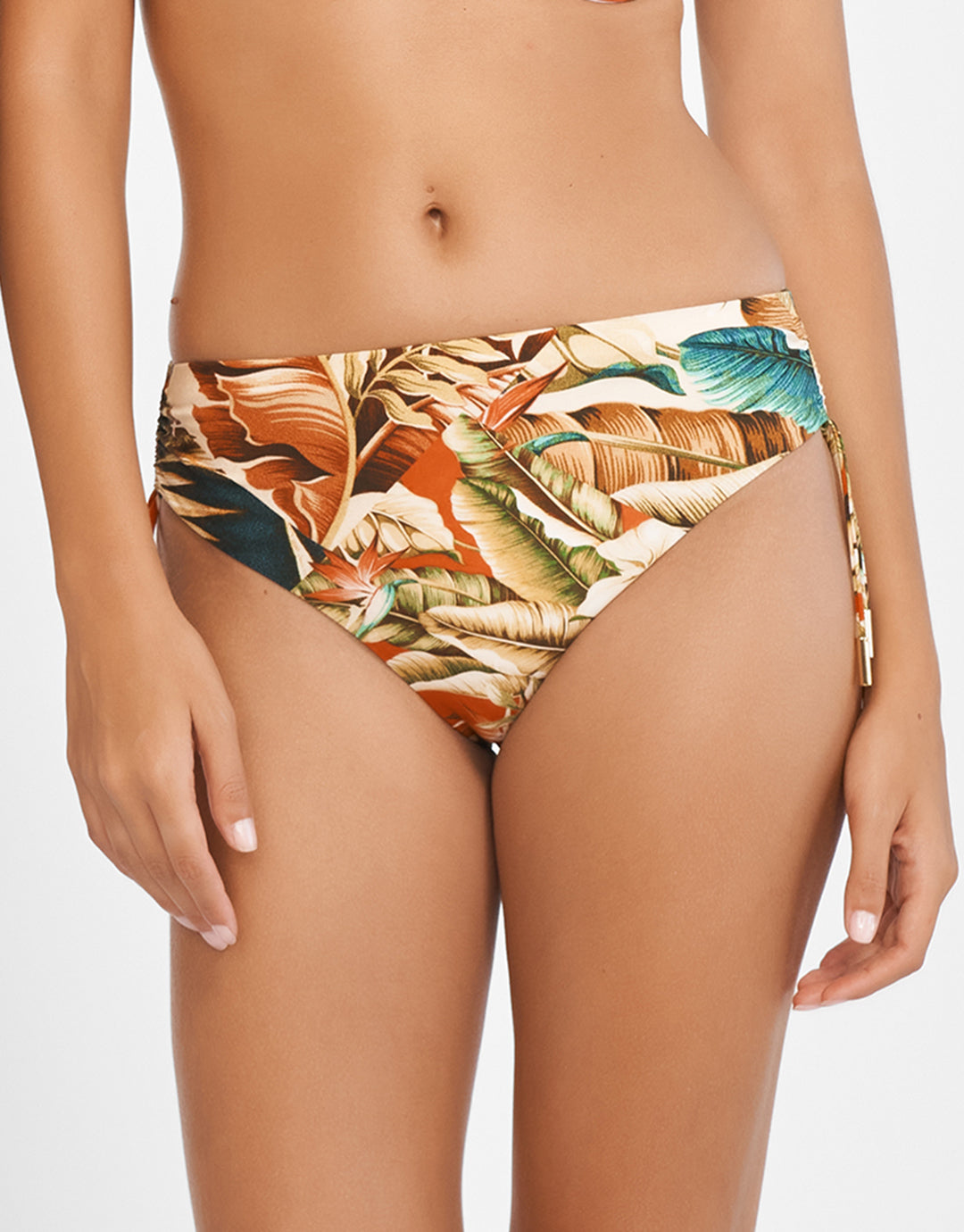 Hypnotic Adjustable Bikini Pant - Sepia Leaves - Simply Beach UK