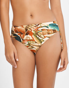 Hypnotic Adjustable Bikini Pant - Sepia Leaves - Simply Beach UK