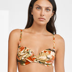 Hypnotic Underwired Bikini Top - Sepia Leaves - Simply Beach UK