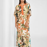 Hypnotic Maxi Kaftan - Sepia Leaves - Simply Beach UK