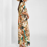 Hypnotic Maxi Kaftan - Sepia Leaves - Simply Beach UK