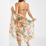 Hypnotic Silk Pareo - Sepia Leaves - Simply Beach UK