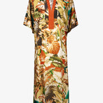 Hypnotic Maxi Kaftan - Sepia Leaves - Simply Beach UK