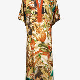 Hypnotic Maxi Kaftan - Sepia Leaves - Simply Beach UK
