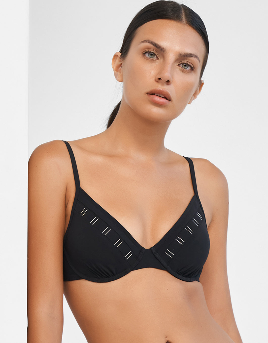 Code Underwired Bikini Top - Black - Simply Beach UK