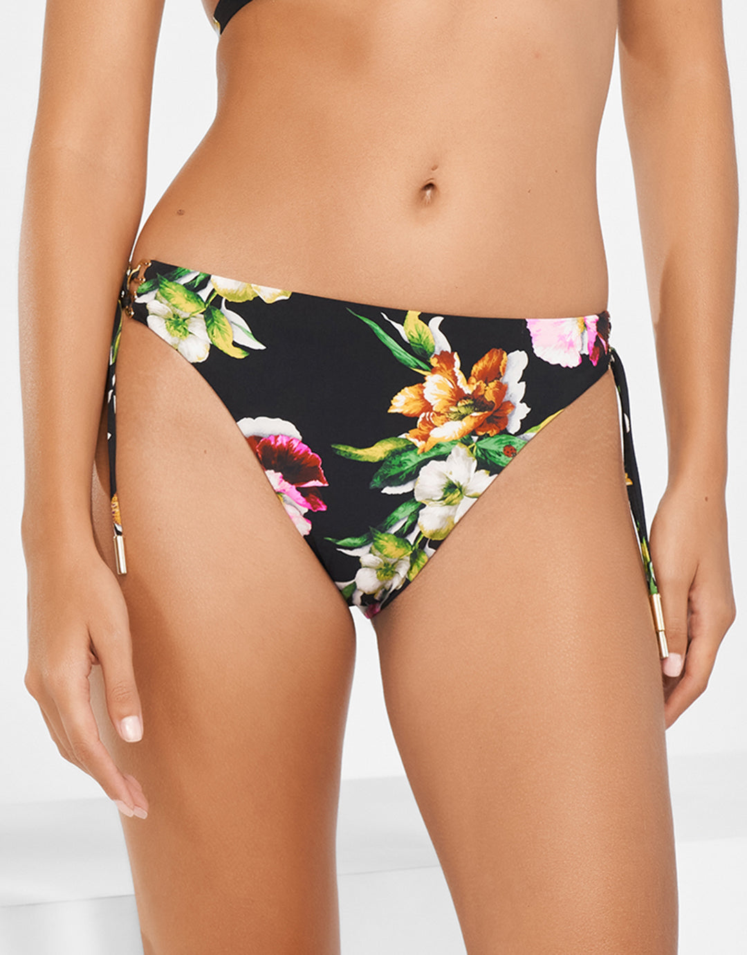 Siciliana Bikini Pant - Black-Brights - Simply Beach UK