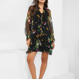 Siciliana Silk Tunic - Black-Brights - Simply Beach UK