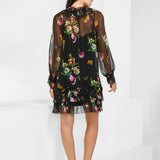 Siciliana Silk Tunic - Black-Brights - Simply Beach UK