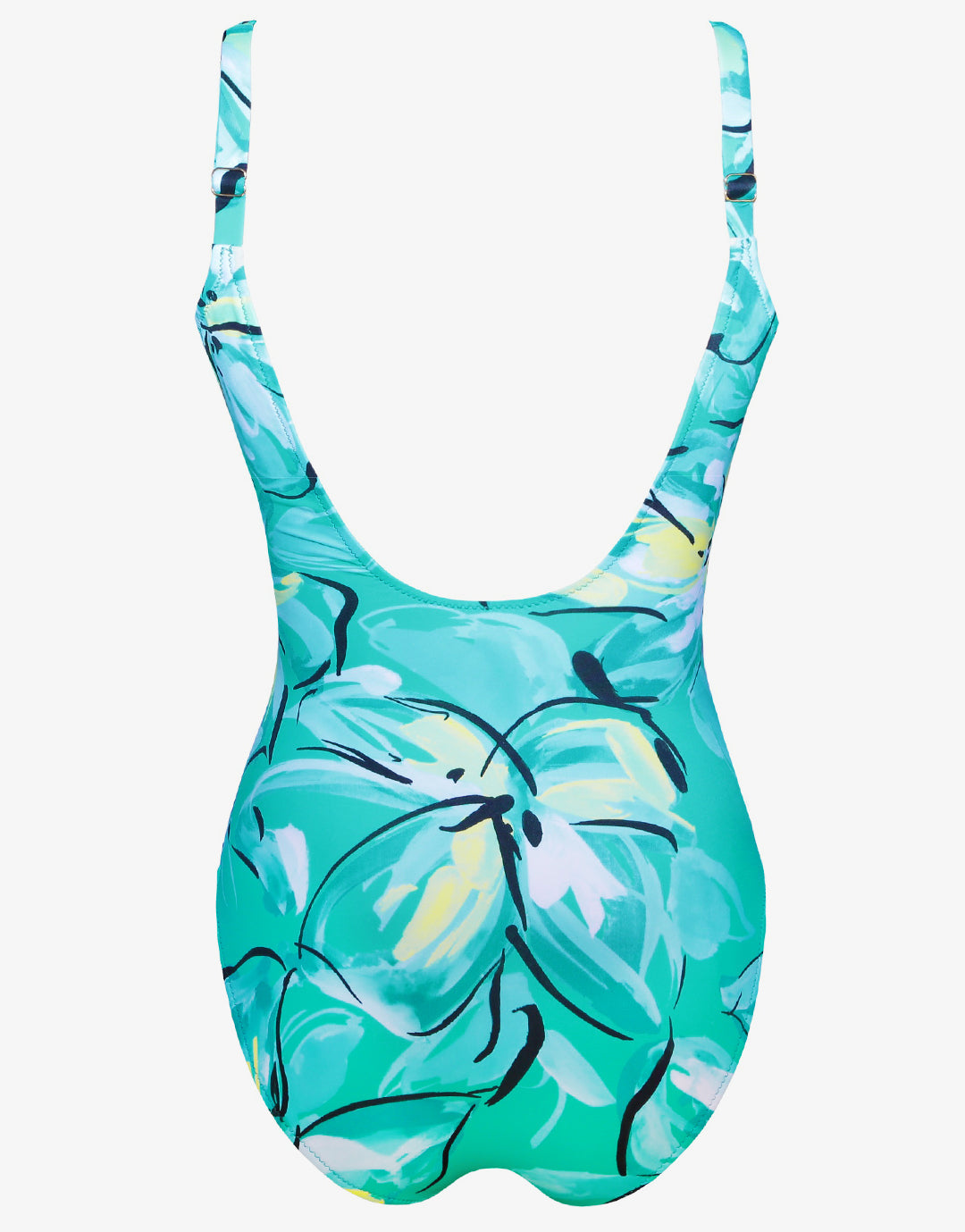 Bali Gathered Front Swimsuit - Green - Simply Beach UK