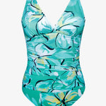 Bali Gathered Front Swimsuit - Green - Simply Beach UK