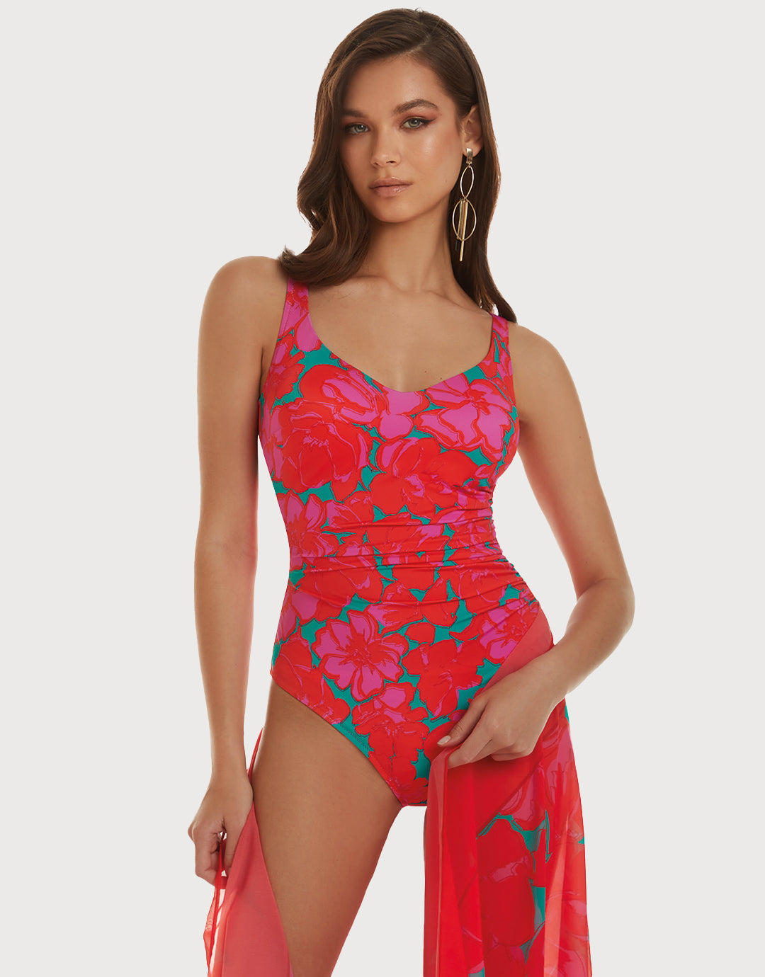 Floreale Soft Cup Swimsuit - Pink - Simply Beach UK
