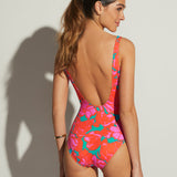 Floreale Soft Cup Swimsuit - Pink - Simply Beach UK