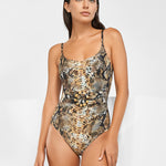 Serpent Underwired Ring Front Swimsuit - Python - Simply Beach UK