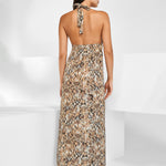 Serpent Maxi Halter Dress - Python - Simply Beach UK
