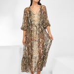 Serpent Long Blouse Dress - Python - Simply Beach UK