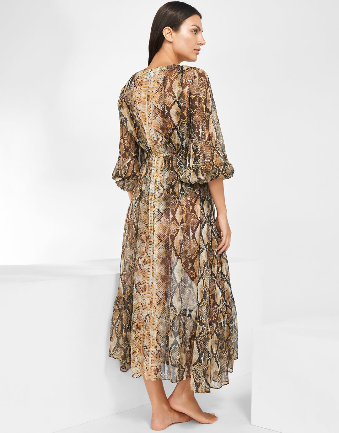 Serpent Long Blouse Dress - Python - Simply Beach UK