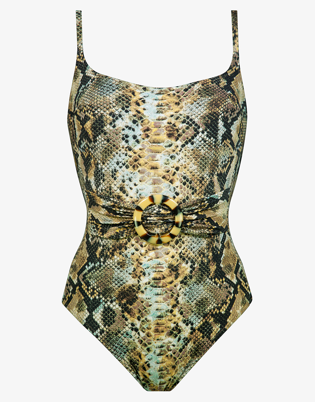 Serpent Underwired Ring Front Swimsuit - Python - Simply Beach UK