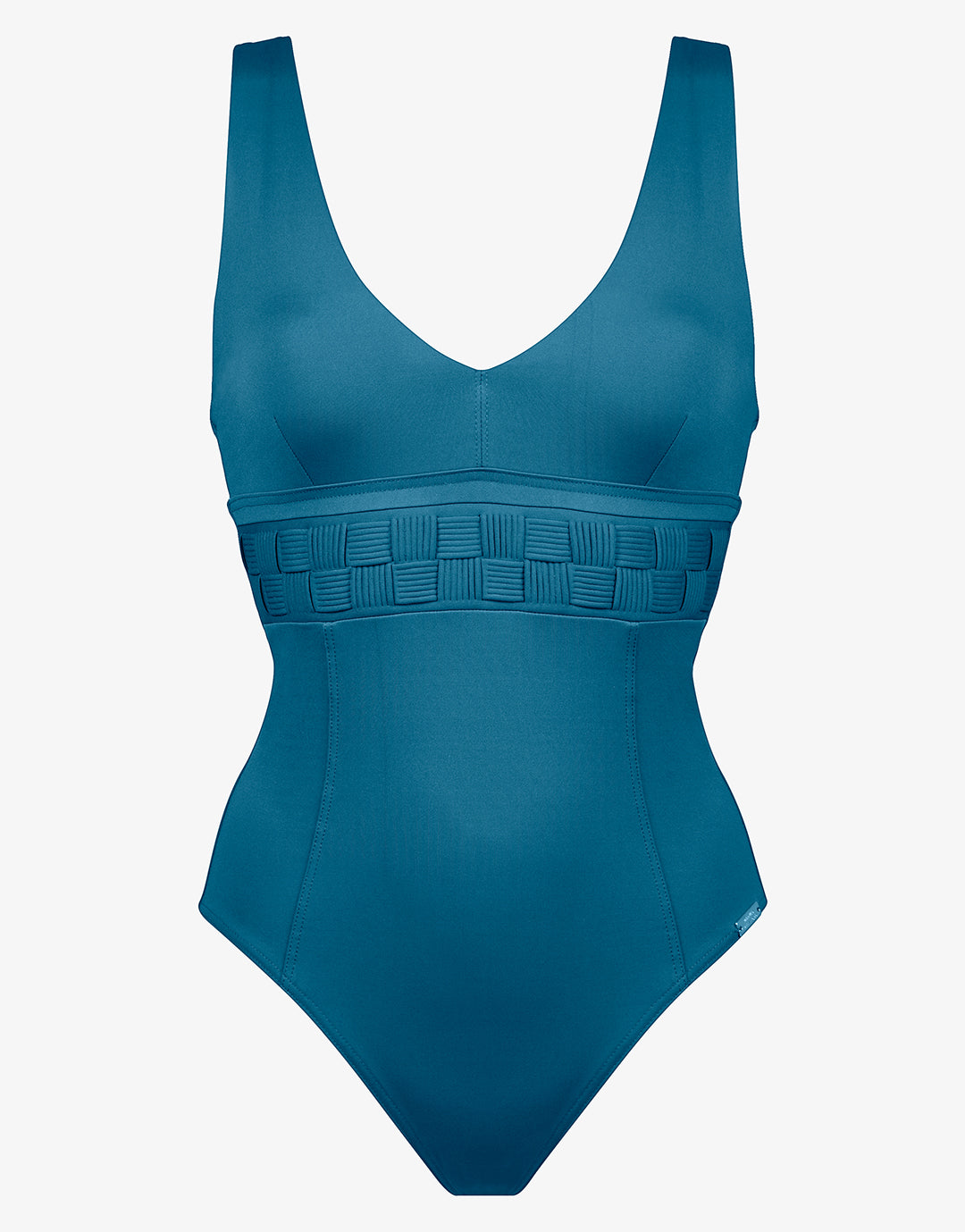 Softline V Neck Swimsuit - Mosaic Blue - Simply Beach UK