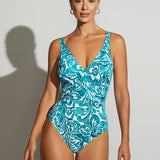 Roidal Lidiana Wrap Swimsuit - Green - Simply Beach UK