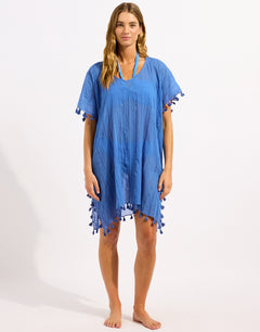 Seafolly Amnesia Kaftan - Sapphire - Simply Beach UK
