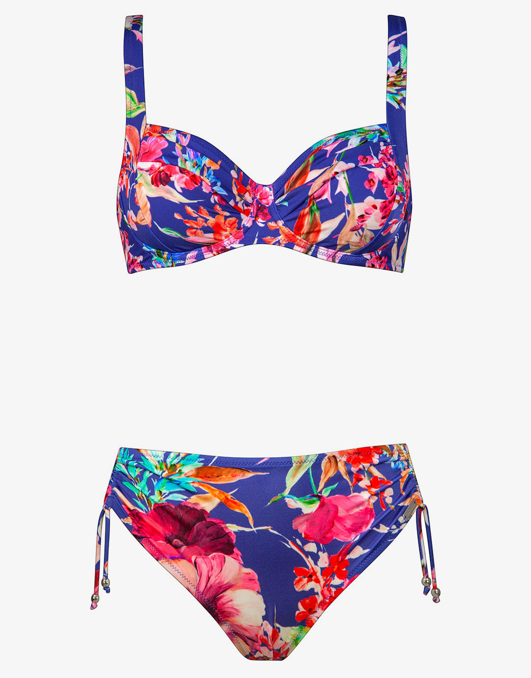 Spring Invite Underwired Bikini Set - Lilac Flowers - Simply Beach UK