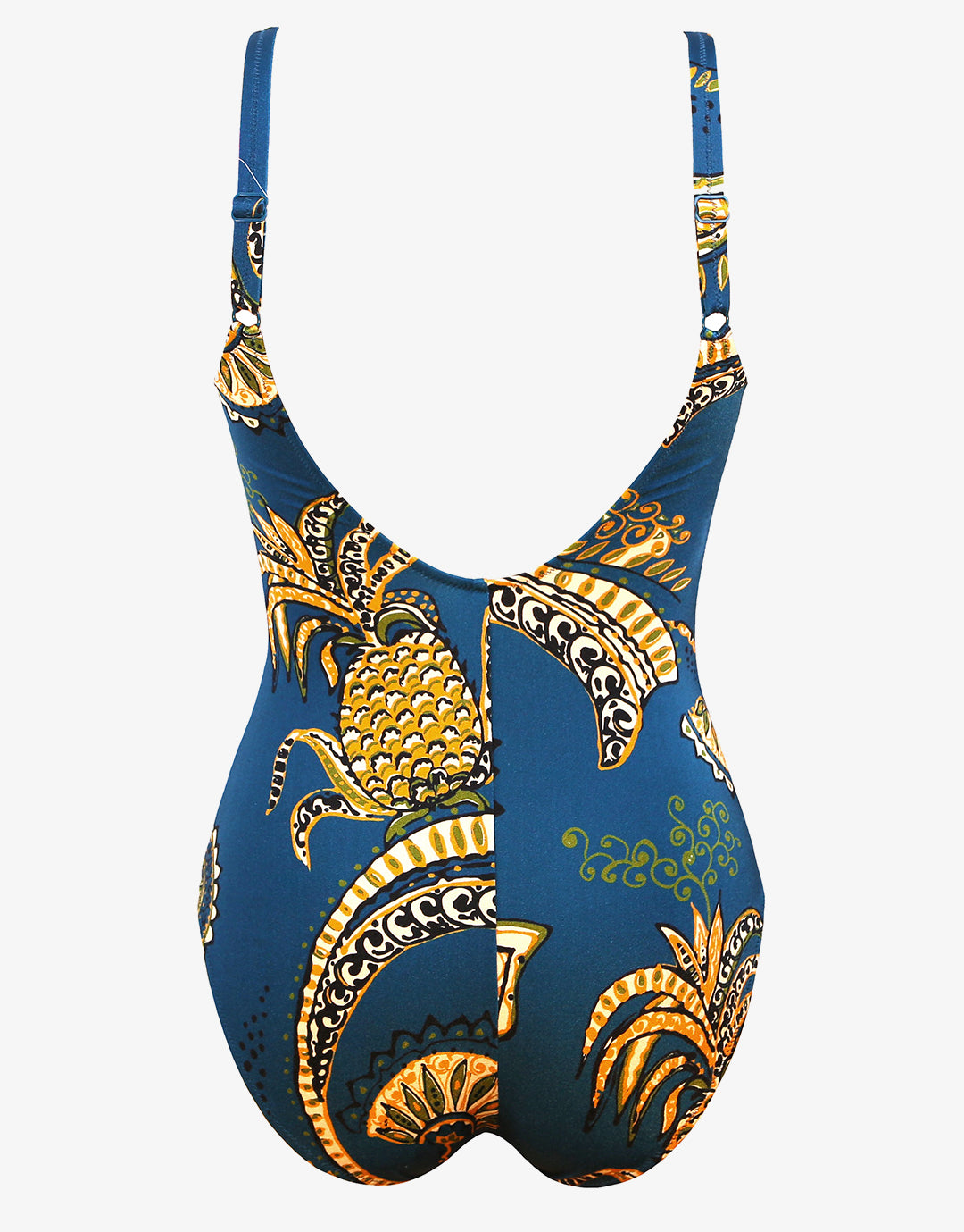 Satin Fruits Wrap Front Swimsuit Ocean Pineapple Simply Beach UK satin-fruits-wrap-front-swimsuit-ocean-pineapple-simply-beach-uk