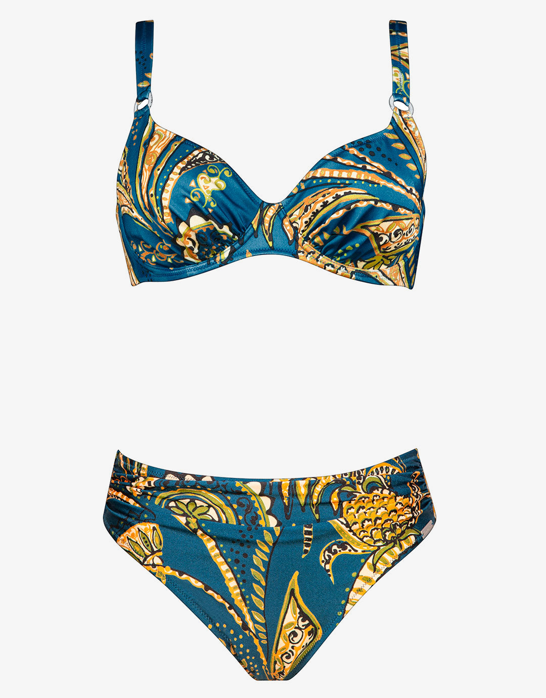 Satin Fruits Underwired Bikini Set - Ocean Pineapple - Simply Beach UK