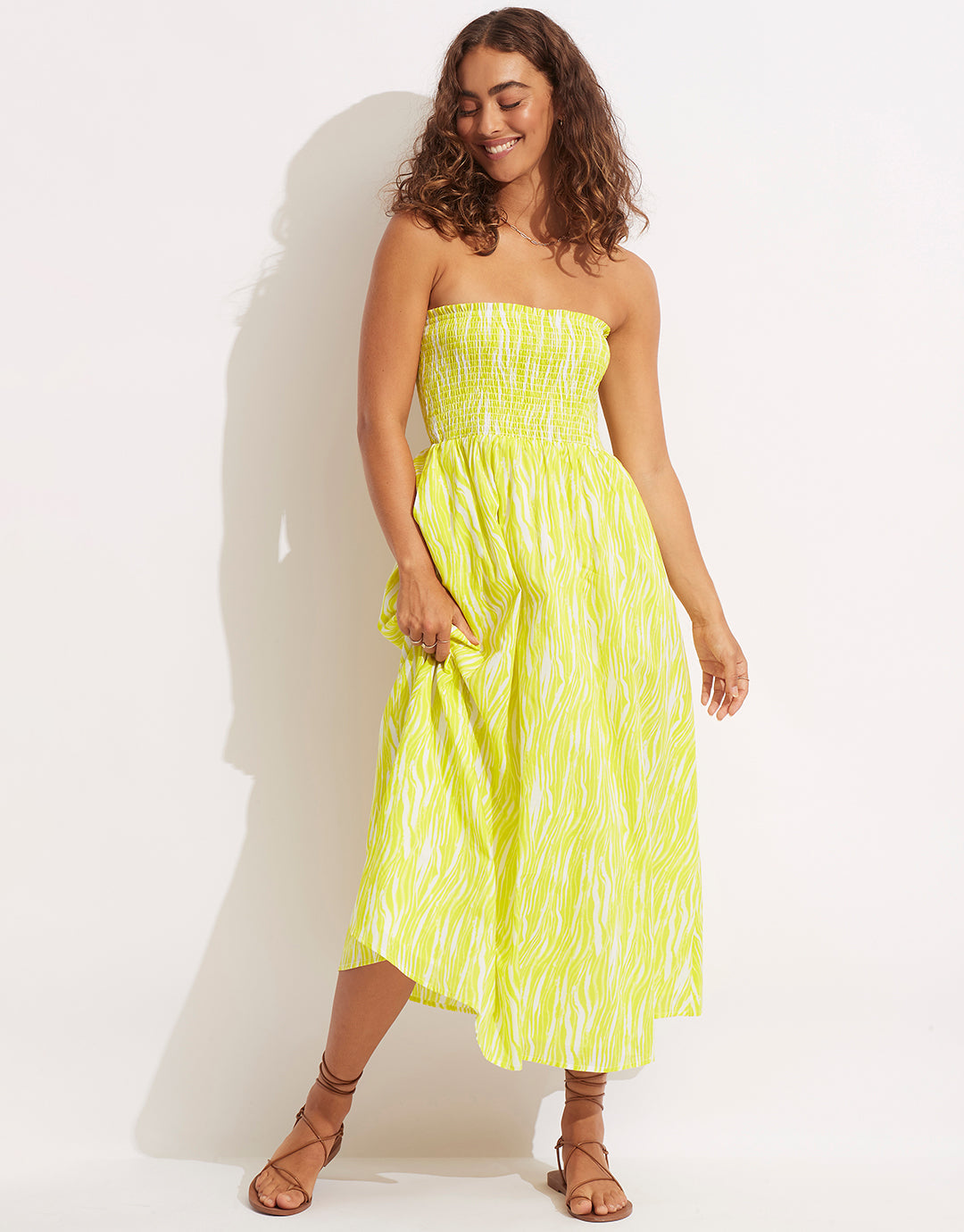 Zahara Dress Skirt - Celery - Simply Beach UK