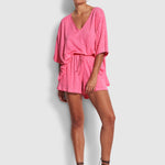 Linen Jersey Beach Short - Pink - Simply Beach UK