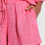 Linen Jersey Beach Short - Pink - Simply Beach UK