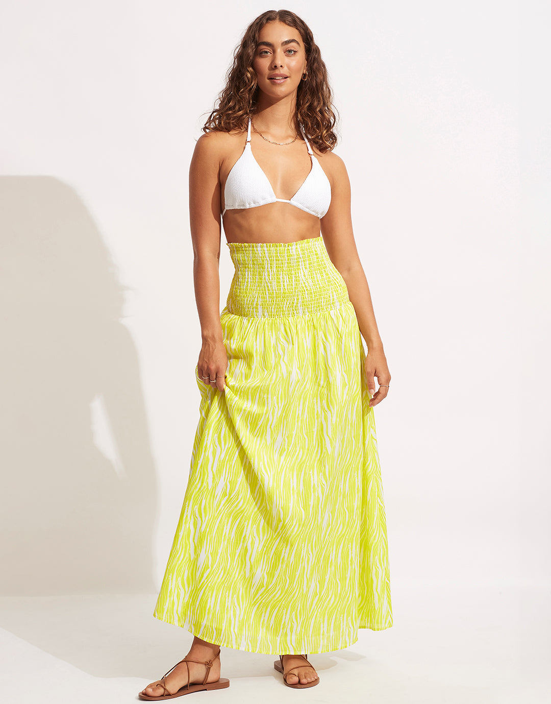 Zahara Dress Skirt - Celery - Simply Beach UK
