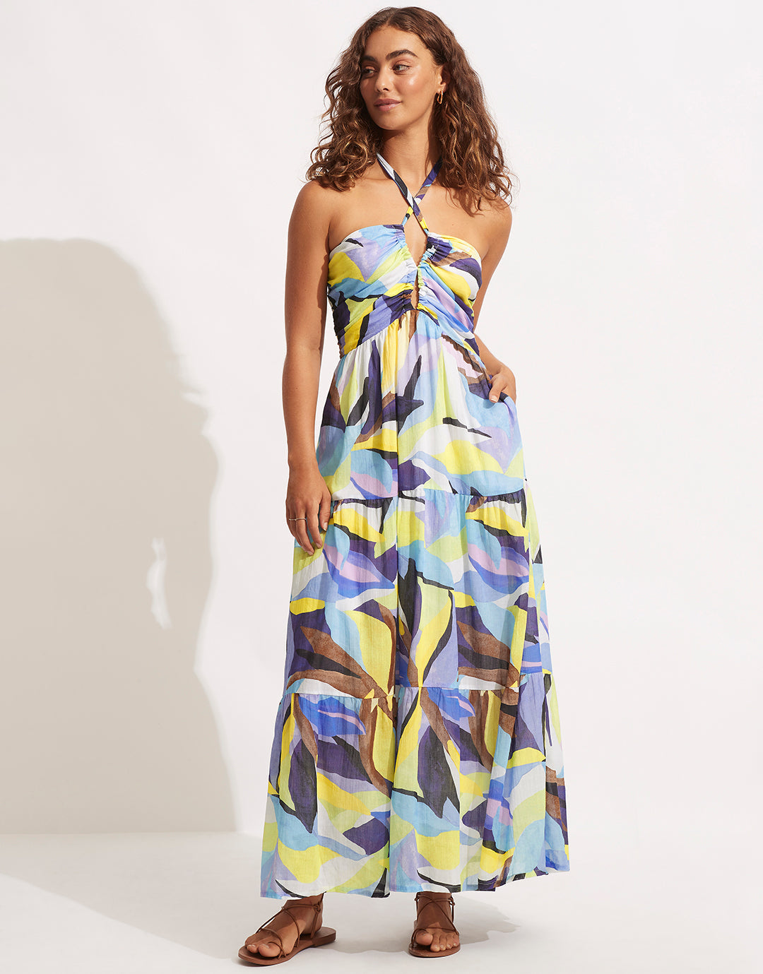Tropfest Midi Dress - True Navy - Simply Beach UK