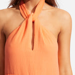 Halter Neck Dress - Cantaloupe - Simply Beach UK