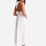 Halter Neck Dress - White - Simply Beach UK