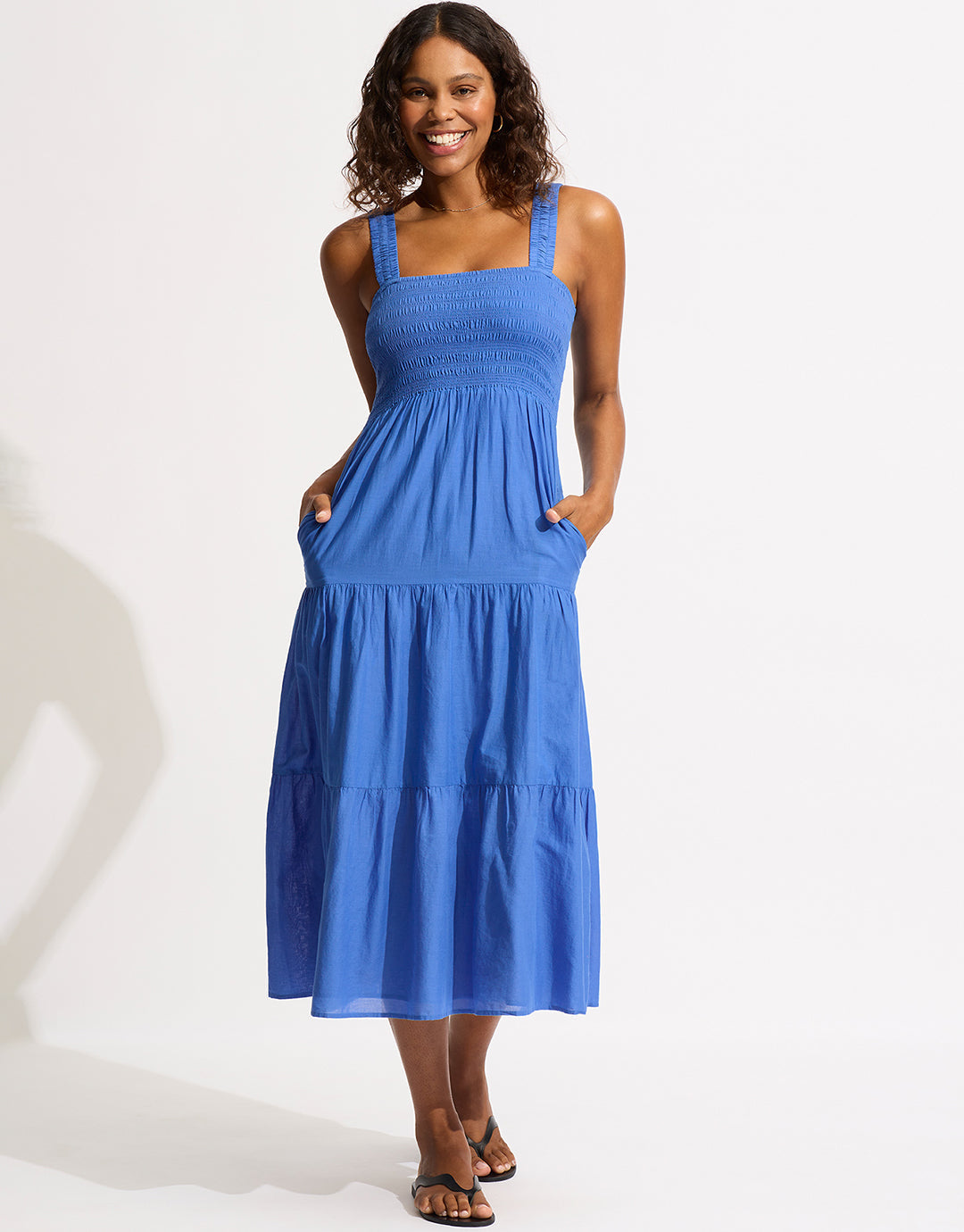 Faithful Midi Dress - Azure - Simply Beach UK