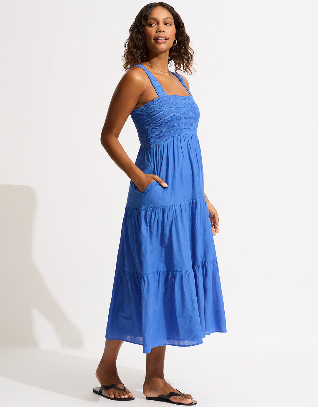 Faithful Midi Dress - Azure - Simply Beach UK