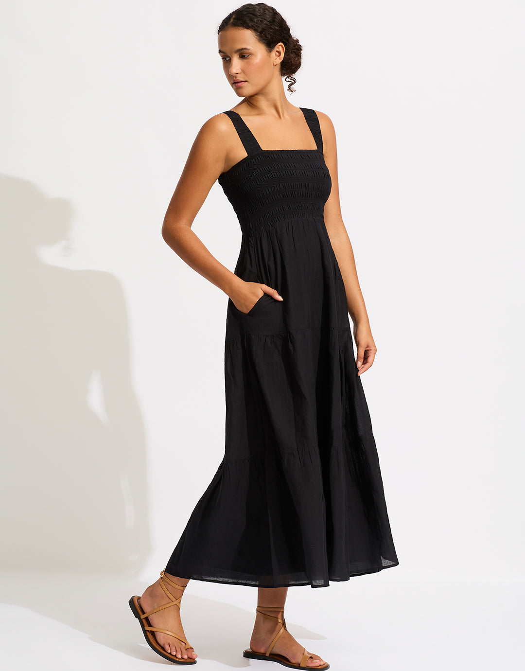 faithful midi dress Faithful the Brand Marieka Midi Dress Black