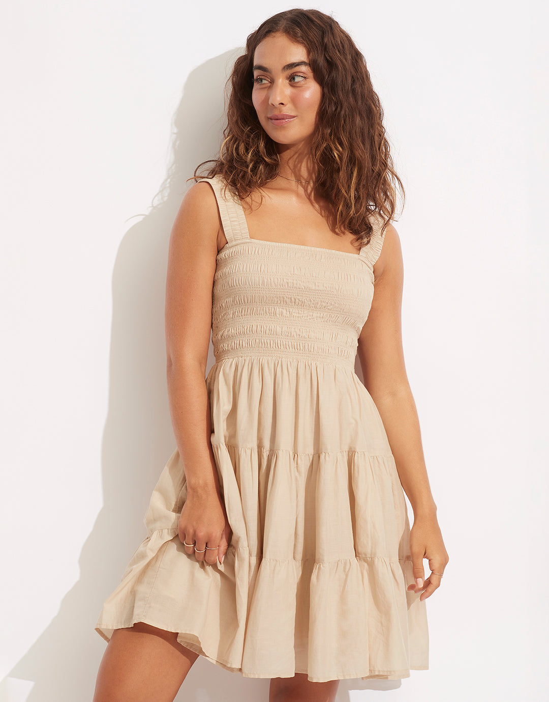 Faithful Mini Dress - Natural - Simply Beach UK